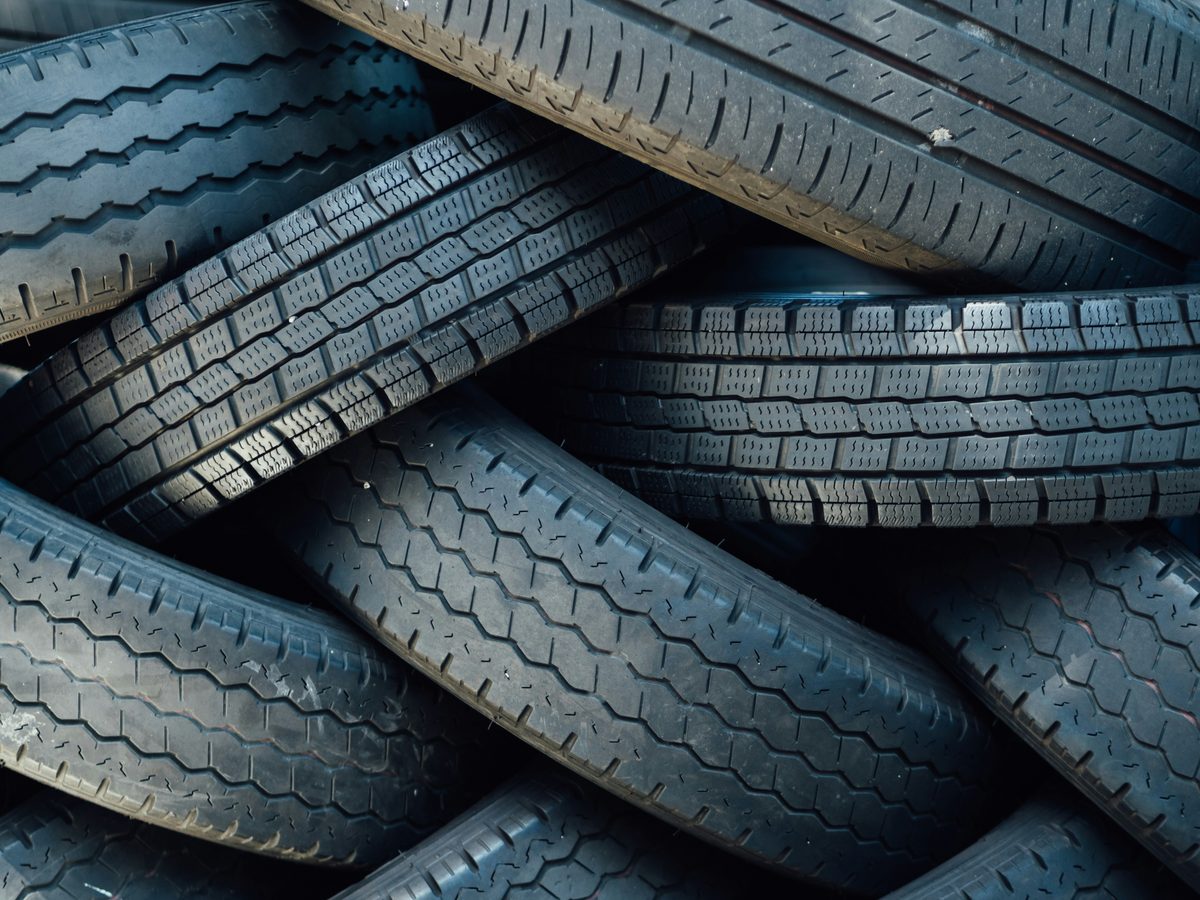 Stacked tyres
